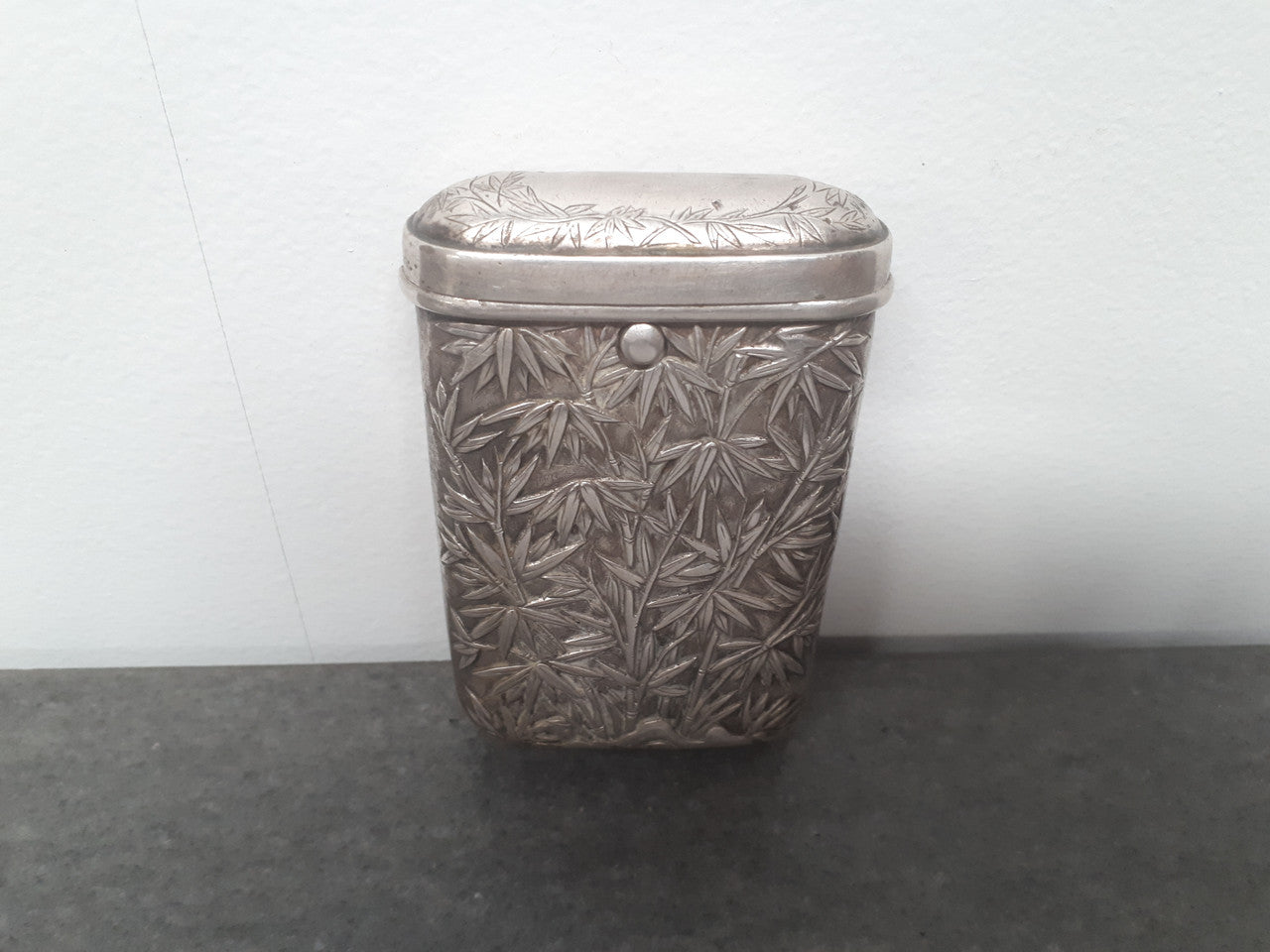 Antique Stunning Heavy Quality Chinese Export Silver Cigar Case | Antique & Vintage | Moonee Ponds Antiques | Australia Wide Delivery
