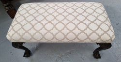 Upholstered Chippendale Stool | Antique & Vintage | Moonee Ponds Antiques | Australia Wide Delivery