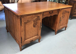 Lovely Carved French Oak Partners Desk | Antique & Vintage | Moonee Ponds Antiques | Australia Wide Delivery