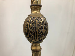 Brass & Stone Standard Lamp With Beautiful Sky Blue Shade | Antique & Vintage | Moonee Ponds Antiques | Australia Wide Delivery