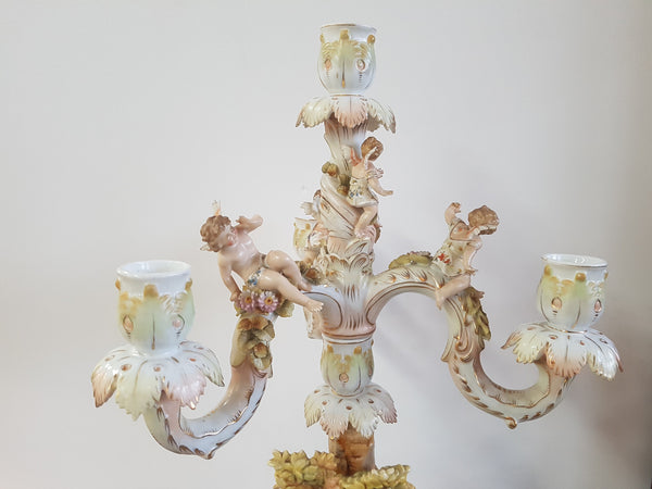A superb 19th century Meissen style porcelain candelabra in good original condition.
