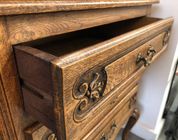 Vintage French Oak Three Drawer Chest | Antique & Vintage | Moonee Ponds Antiques | Australia Wide Delivery