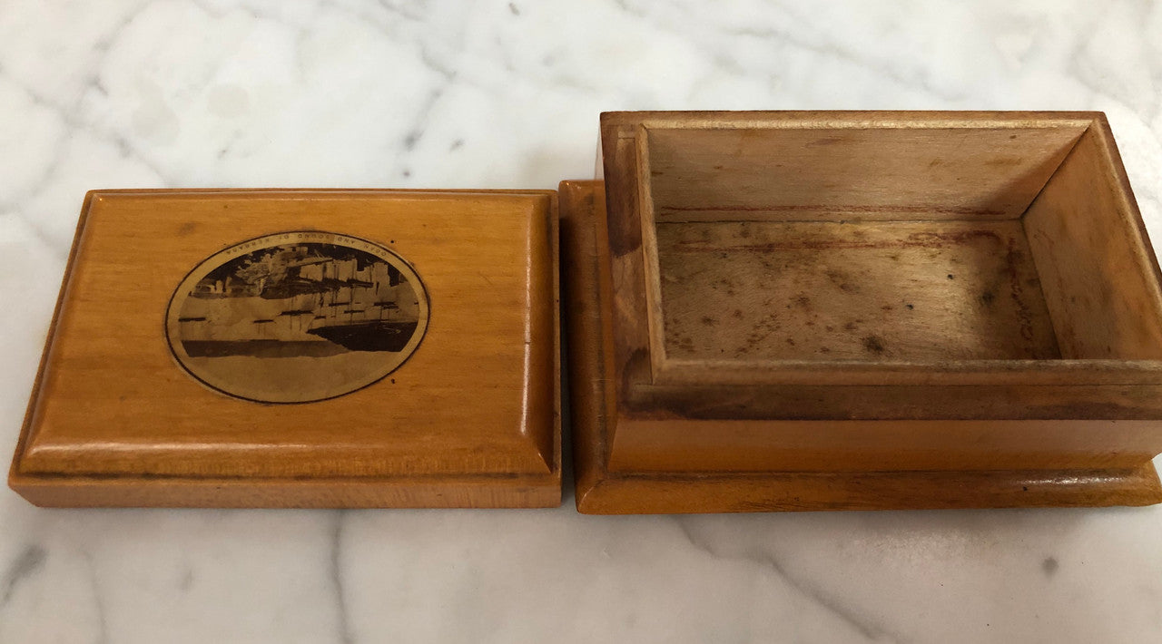 Antique Mauchline Ware Wooden Trinket Box | Antique & Vintage | Moonee Ponds Antiques | Australia Wide Delivery