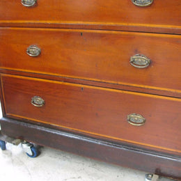 Large Inlaid Mahogany Chest of Drawers