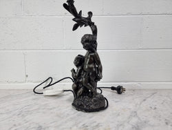 Antique French Bronzed Metal Lamp With Cherub's | Antique & Vintage | Moonee Ponds Antiques | Australia Wide Delivery