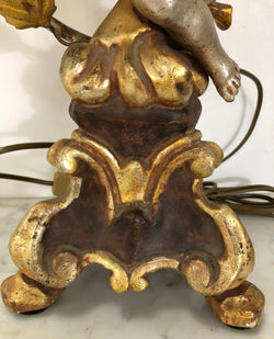 Pair of Charming Carved Wooden Cherub Two Light Lamps | Antique & Vintage | Moonee Ponds Antiques | Australia Wide Delivery