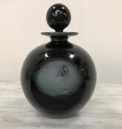 Nick Wirdnam Round Black Art Glass Scent Bottle | Antique & Vintage | Moonee Ponds Antiques | Australia Wide Delivery