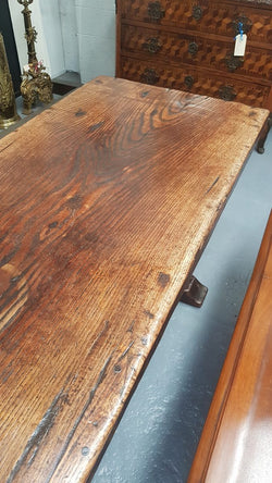Early 19th Century French Solid Oak Refectory Dining Table | Antique & Vintage | Moonee Ponds Antiques | Australia Wide Delivery