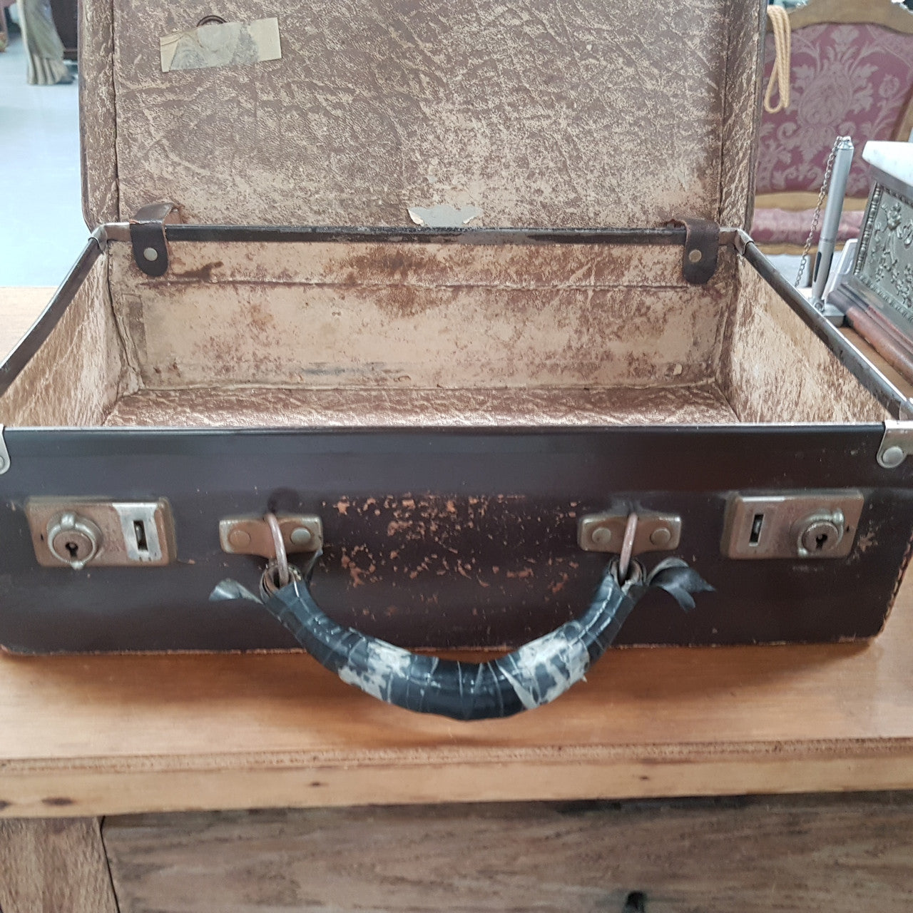 Vintage Leather Suitcase