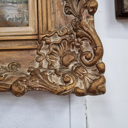 French signed oil on canvas depicting farmhouse in a lovely gilt frame. It is in good original detailed condition and has been sourced from France.