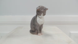 Beautiful Royal Copenhagen Grey Cat Statue | Antique & Vintage | Moonee Ponds Antiques | Australia Wide Delivery