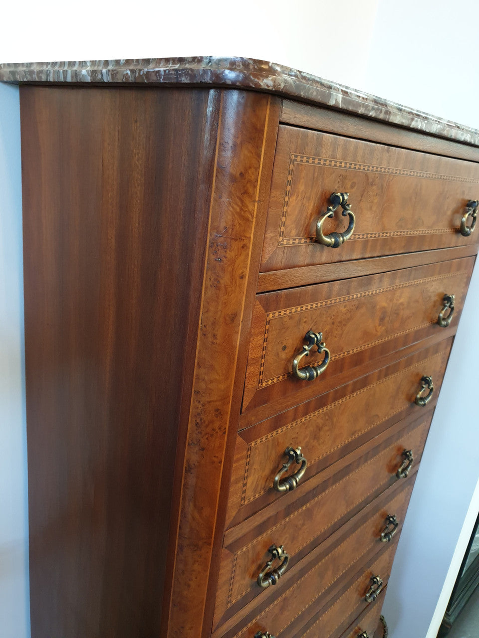 Louis XV Style Inlaid Marble Top Seminar | Antique & Vintage | Moonee Ponds Antiques | Australia Wide Delivery
