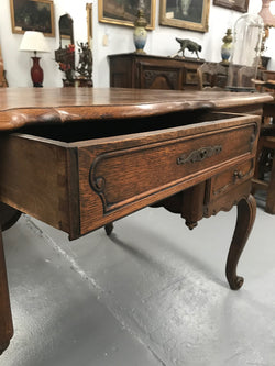 Parquetry Top Five Drawer desk | Antique & Vintage | Moonee Ponds Antiques | Australia Wide Delivery