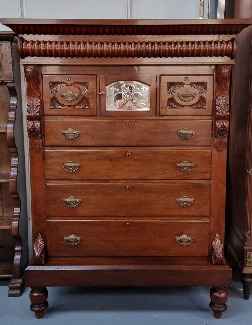19th Century Scottish Mahogany Tall Boy