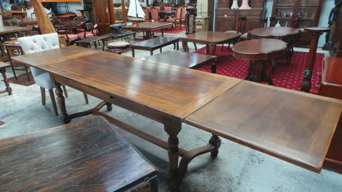 A Large French Farmhouse Oak Extension Table | Antique & Vintage | Moonee Ponds Antiques | Australia Wide Delivery