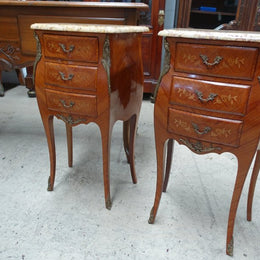 Pair Of French Inlaid Bedside Cabinets-1