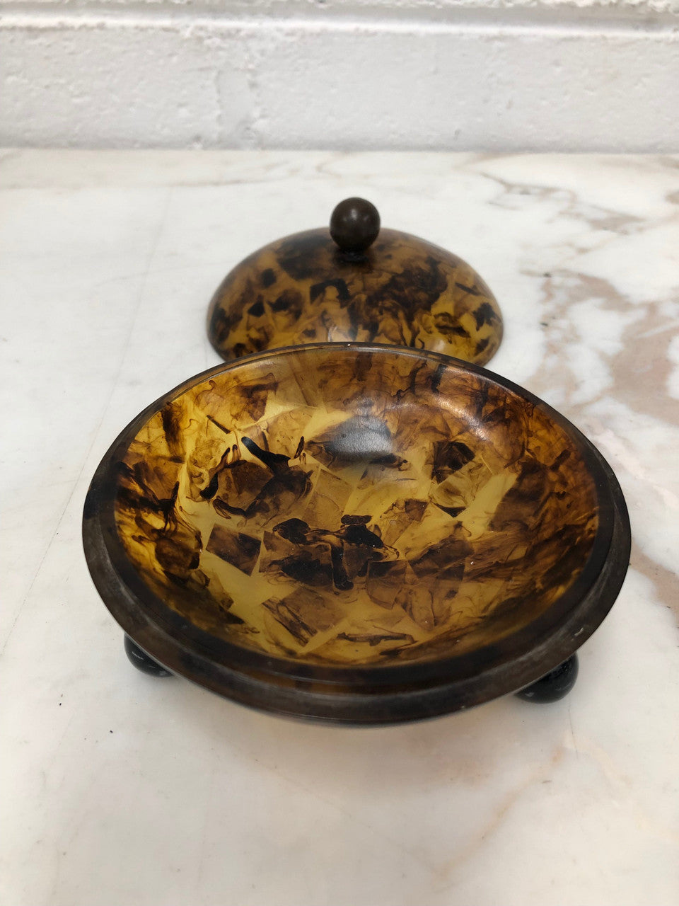 Art Deco Faux Tortoiseshell Trinket Box | Antique & Vintage | Moonee Ponds Antiques | Australia Wide Delivery