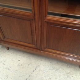 French Walnut Two Door Bookcase