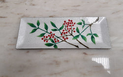 Stunning Vintage Japanese Enamel Tray with Floral Pattern | Antique & Vintage | Moonee Ponds Antiques | Australia Wide Delivery