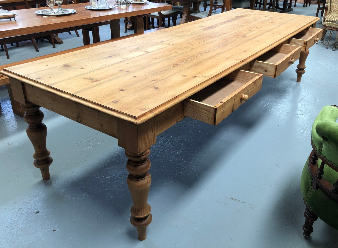 Amazing Baltic Pine Long Dining Table | Antique & Vintage | Moonee Ponds Antiques | Australia Wide Delivery