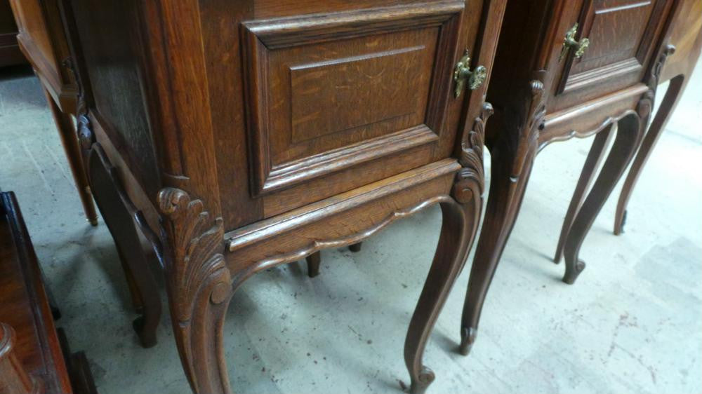 Pair of French Oak Bedsides-1 | Antique & Vintage | Moonee Ponds Antiques | Australia Wide Delivery