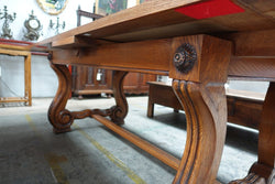 French Oak Parquetry Top Extension Dining Table | Antique & Vintage | Moonee Ponds Antiques | Australia Wide Delivery