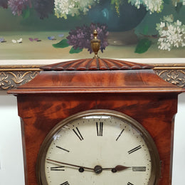 Georgian Flame Mahogany Bracket Clock