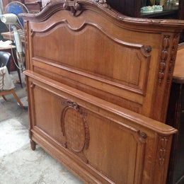 French Oak Queen Size Bed