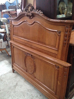 French Oak Queen Size Bed | Antique & Vintage | Moonee Ponds Antiques | Australia Wide Delivery
