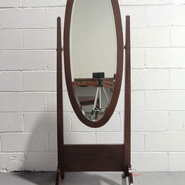 A beautiful Australian Blackwood cheval mirror . In good original detailed condition