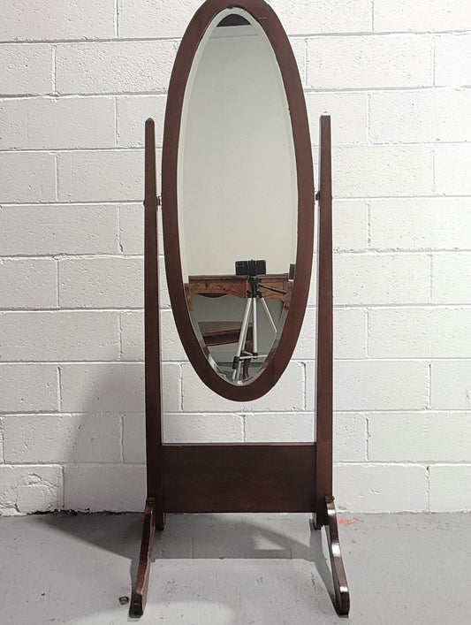 A beautiful Australian Blackwood cheval mirror . In good original detailed condition
