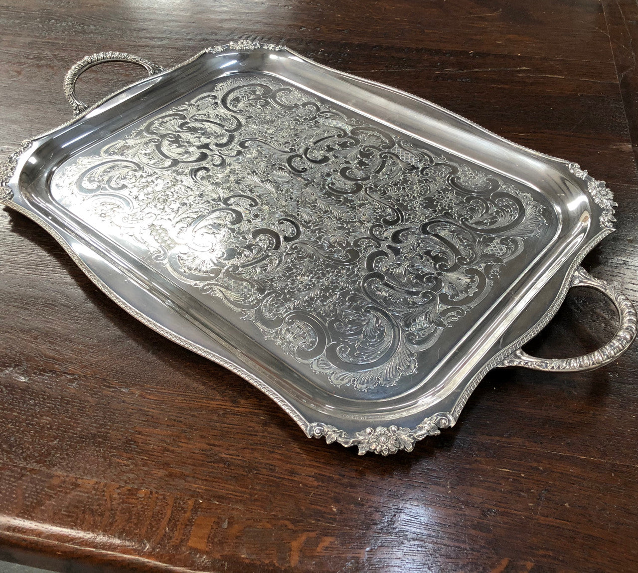 A Heavy Quality Sheffield Plate Tray