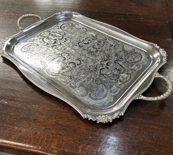 A Heavy Quality Sheffield Plate Tray | Antique & Vintage | Moonee Ponds Antiques | Australia Wide Delivery