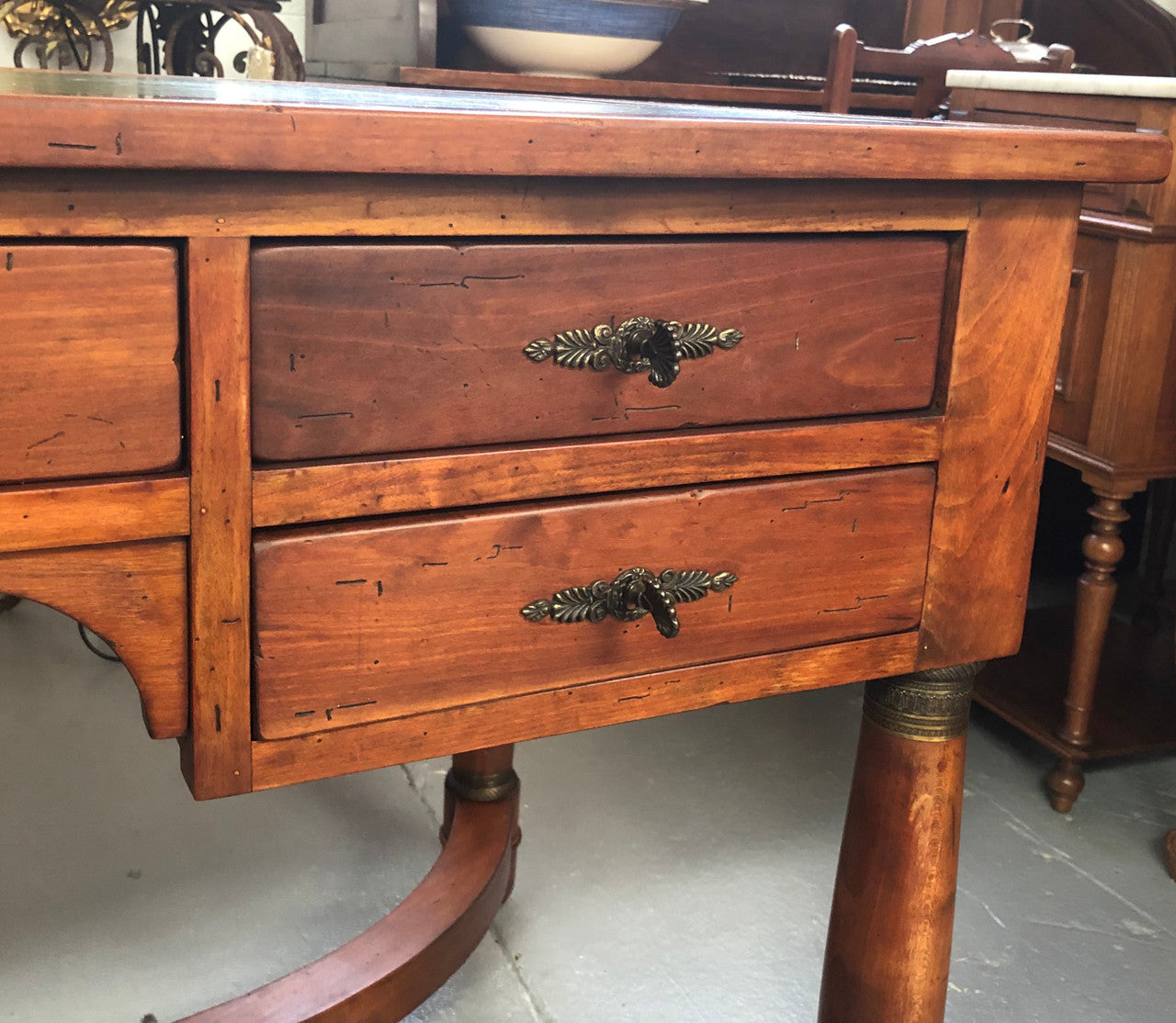 Fabulous Vintage leather top desk | Antique & Vintage | Moonee Ponds Antiques | Australia Wide Delivery