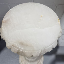 White Alabaster Floor Lamp Column Pedestal