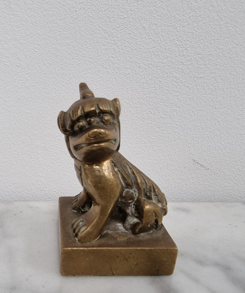 Bronze mid 19th Century Chinese Foo dog seal. It has been sourced locally and is in good original condition.