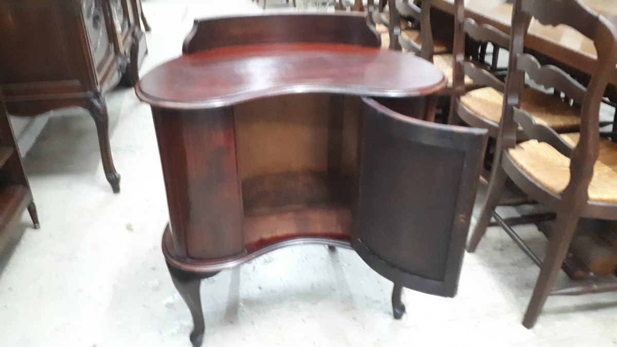 A Period Mahogany Kidney Shaped Multi Purpose Cabinet | Antique & Vintage | Moonee Ponds Antiques | Australia Wide Delivery