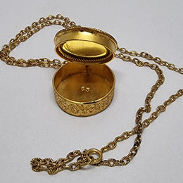 Vintage Gilt & Enamel Pill Box