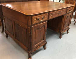 French Oak Louis XV Style Partners Desk | Antique & Vintage | Moonee Ponds Antiques | Australia Wide Delivery