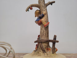 Charming Hummel Lamp Featuring a Young Boy Climbing an Apple Tree with a Dog | Antique & Vintage | Moonee Ponds Antiques | Australia Wide Delivery