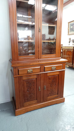 Edwardian Walnut Stained Bookcase | Antique & Vintage | Moonee Ponds Antiques | Australia Wide Delivery