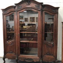 French 19th Century Louis XV Style Three Door Bookcase