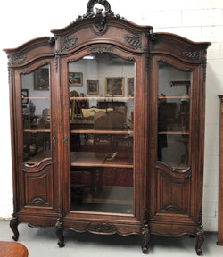 French 19th Century Louis XV Style Three Door Bookcase | Antique & Vintage | Moonee Ponds Antiques | Australia Wide Delivery