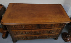 French Cherrywood Louis XIV Style Wooden Topped Chest of Four Drawers | Antique & Vintage | Moonee Ponds Antiques | Australia Wide Delivery