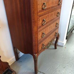 Louis XV Style Inlaid Marble Top Seminar