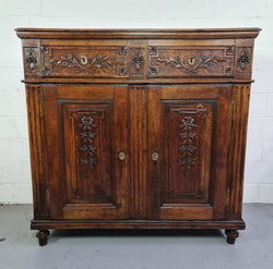 18th Century French Oak Tall Sideboard With Detailed Carvings | Antique & Vintage | Moonee Ponds Antiques | Australia Wide Delivery