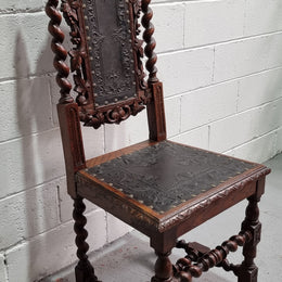 Stunning Set of Six Jacobean Revival Chairs