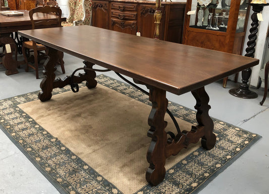 French Spanish Style Oak Dining Table
