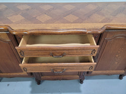 French Louis XV Style Parquetry Top Three Door Sideboard | Antique & Vintage | Moonee Ponds Antiques | Australia Wide Delivery