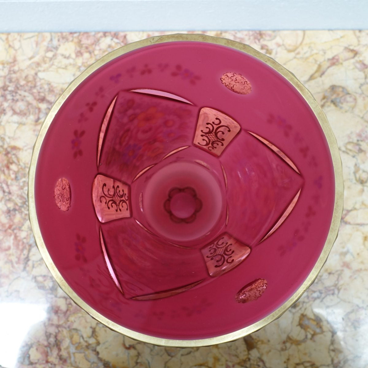 Bohemian Overlay Glass Vase | Antique & Vintage | Moonee Ponds Antiques | Australia Wide Delivery